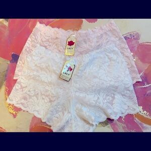 🎀Lacy Boyshorts Bikini floral embroidery panties